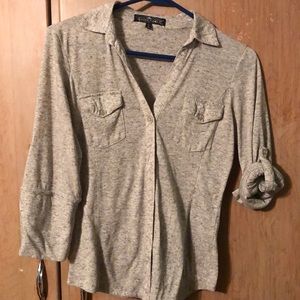 Gray button down/cardigan!